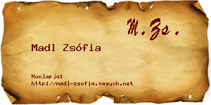 Madl Zsófia névjegykártya