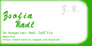 zsofia madl business card